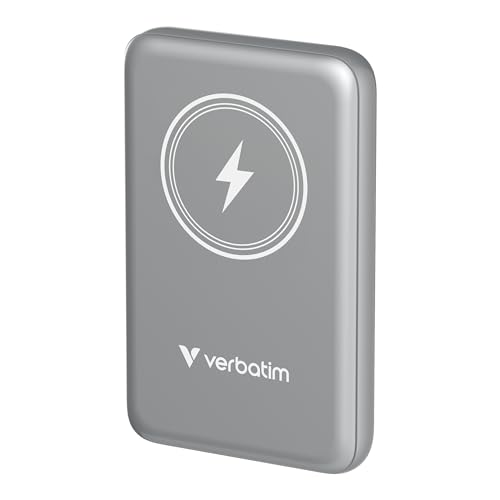 VERBATIM CHARGE N GO MAGNETIC WIRELESS POWER BANK 10000 GREY WCF (P)