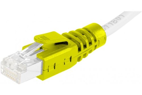 Manchon RJ45 jaune clipsable diamètre 6 mm (sachet de 10 pcs)