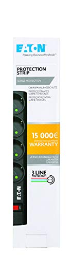 EATON Protection surtension - 2500 W - 4 sorties 220 - 250 V - Noir,Blanc (PS4D)