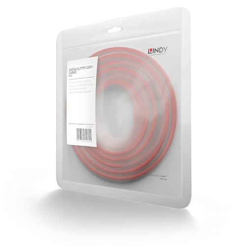LINDY S/FTP Cat.6A Cable Red 15m LSOH incl. Testprotocol