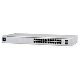 Ubiquiti USW-24-POE UniFi 24-Port PoE Géré L2/L3 Gigabit Ethernet (10/100/1000) Connexion Ethernet, supportant l'alimentation via ce port (PoE) 1U Argent