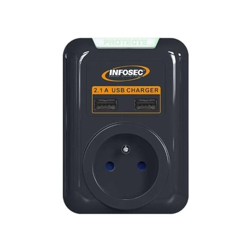 INFOSEC Prise S1 USB NEO parafoudre 1 prise