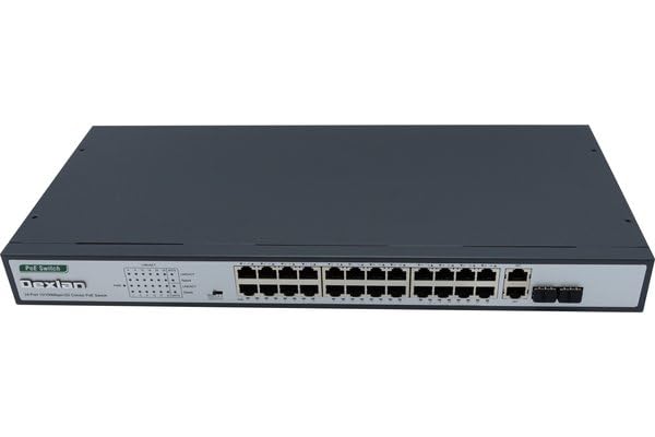 DEXLAN SWITCH 24P 10/100 PoE+ 390W & 2 Gigabit/SFP Combo