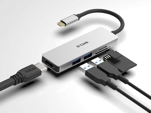 D-LINK USB-C 5-in-1 HDMI SD /microSD card reader