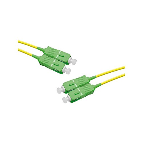 Jarretière optique duplex monomode OS2 9/125 SC-APC/SC-APC jaune - 5 m