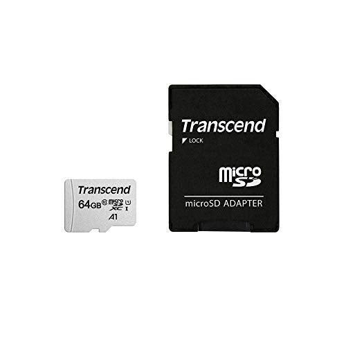 TRANSCEND 64Go UHS-I U1 microSD avec adaptateur SD pour smartphone / tablette
