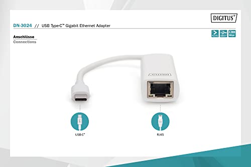 Digitus Adaptateur Ethernet Gigabit USB de Type-C™