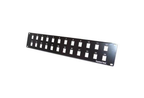 Panneau de brassage 19" 2U 24 ports UTP keystone