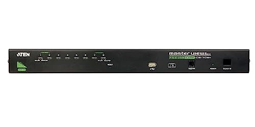 ATEN 8-Port PS/2-USB VGA KVM Switch with Daisy-Chain Port and USB Peripheral Support