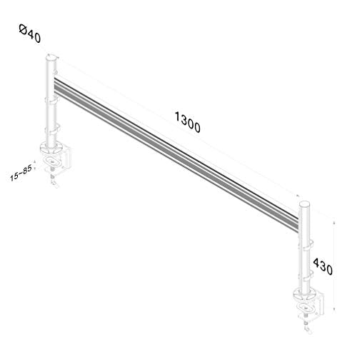 NEOMOUNTS FPMA-DTB100 Rail de fixation de bureau 10-24p