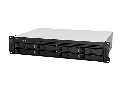 SYNOLOGY RS1221+ 8-Bay NAS-Rackmount AMD Ryzen V1500B 4-core 2.2GHz 4Go DDR4 up to 32Go RJ-45 4x1GbE 2xUSB 3.2 1xeSATA