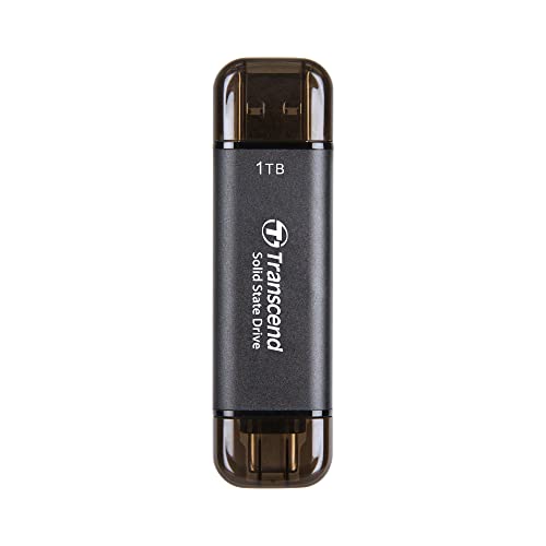 TRANSCEND ESD310S 1To External SSD USB 10Gbps Type C/A Silver