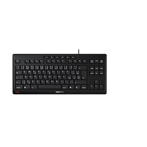 CHERRY Clavier Stream Keyboard TKL compact USB noir QWERTY