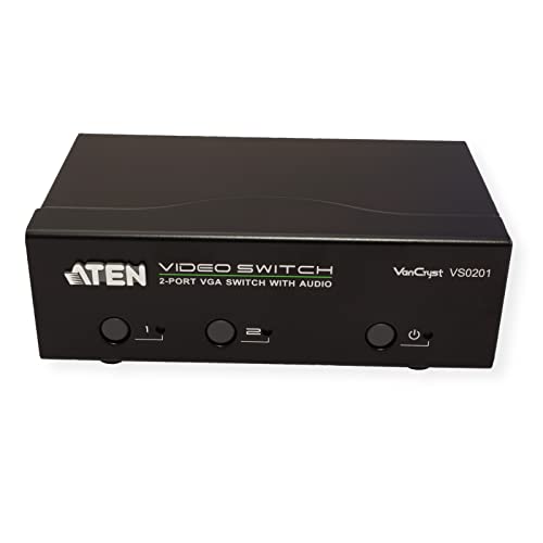 Commutateur 2 PORTS vga + audio+ RS232 aten VS0201 300MHz