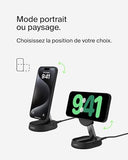 BELKIN Boost Charge Pro Convertible Qi2 15w Magnetic Charging Stand w/ PSU Black