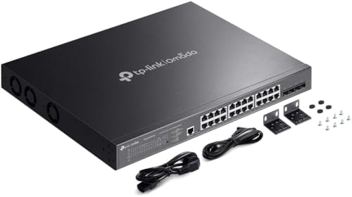 TP-LINK JetStream 24Port 2.5GBASE-T and 4-Port 10GE SFP+ L2+ Managed Switch with 16-Port PoE+ and 8-Port