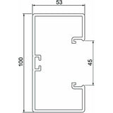 OBO GOULOTTE RAPID 45-2 GK 100x53 PVC - 1 compartiment blanc - 2 m