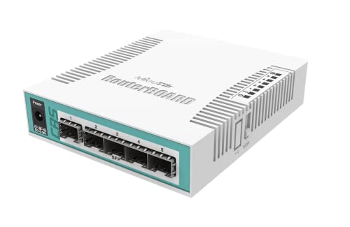 Mikrotik CRS106-1C-5S commutateur réseau Gigabit Ethernet (10/100/1000) Connexion Ethernet, supportant l'alimentation via ce port (PoE) Blanc