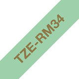 BROTHER P-Touch 12mm mint green/gold ribbon tape