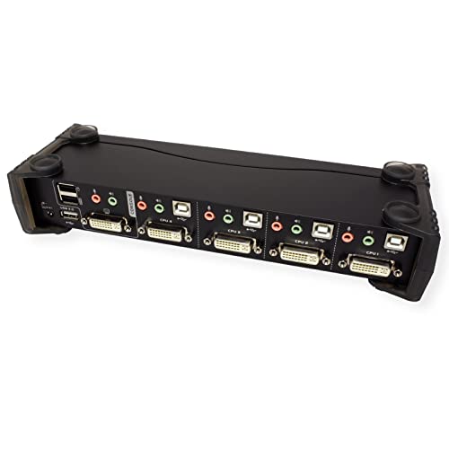 ATEN CS1764A-AT-G commutateur écran, clavier et souris Noir