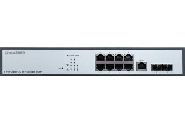 DEXLAN Switch Manageable niveau 2 Rackable 19" 8 ports Gigabit & 2 ports SFP