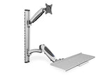 Digitus DA-90354 support d'écran plat pour bureau 68,6 cm (27") Mur Argent