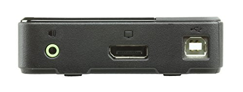 Commutateur KVM DisplayPort/audio USB 2 ports (4K pris en charge et câbles inclus) - 4096 x 2160 pixels - 4K Ultra HD - 2,18 W - Noir