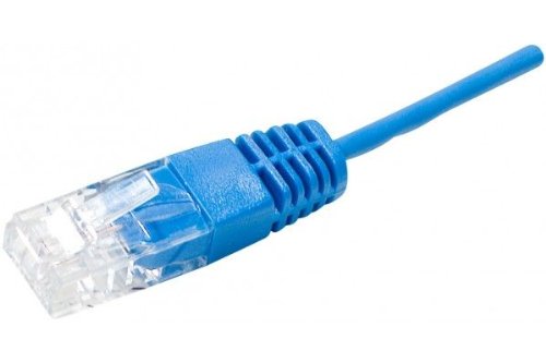 Cordon téléphonique RJ45 / RJ45 UTP 1 paire 4/5 bleu - 1 m