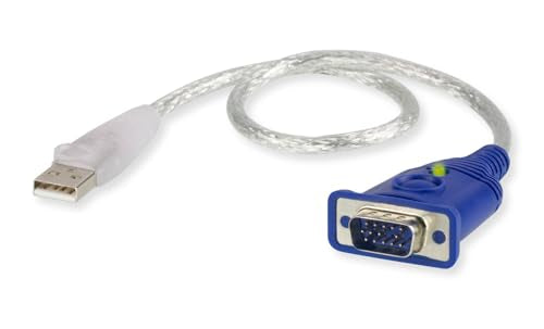 ATEN Émulateur EDID VGA - 0,35 m - USB Type-A - VGA (D-Sub) - Mâle - Mâle - Droit