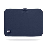 PORT DESIGNS Trendy Cotton Neoprene Laptop 13p-14p Sleeve L-shaped opening for easy access Stretchy cotton neoprene material Blue
