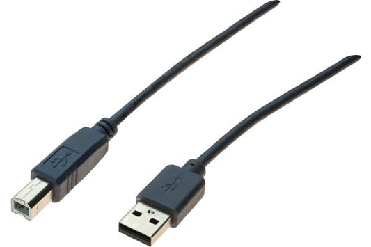 Cordon éco USB 2.0 type A /B gris - 1,8 m