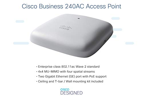 CISCO Business W240AC 802.11ac 4x4 Wave 2 Access Point Ceiling Mount 3 Pack