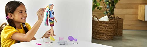 Leopard Rainbow Hair Doll BARBIE GRN81