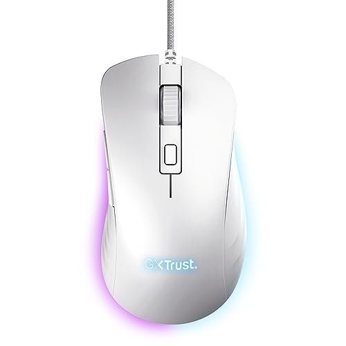 TRUST Souris gaming filaire YBAR blanche