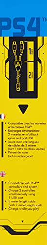 LEXIP X STEELPLAY Cable Dual Play & Charge Pour Manettes Noir PS4