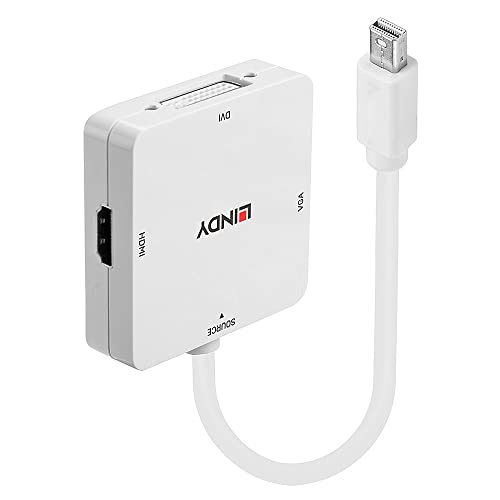 LINDY Adaptateur Mini DP 1.2 vers HDMI 4K30 DVI VGA