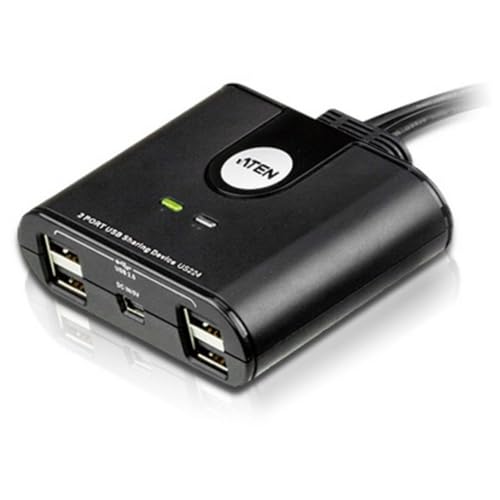 ATEN US224 commutateur écran, clavier et souris Noir