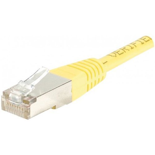 Cordon RJ45 catégorie 5e F/UTP jaune CCA - 0,15 m