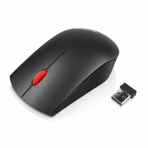 Lenovo ThinkPad Essential Wireless Mouse - Souris - laser - 3 boutons - sans fil - 2.4 GHz - récepteur sans fil USB - ThinkRed