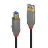 LINDY Câble USB 3.0 Type A vers B Anthra Line 0.5m