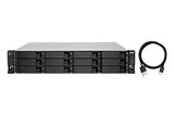 QNAP TL-R1200C-RP 12-bay 2U rackmount USB-C 3.1 Gen2 10Gbps JBOD expansion unit