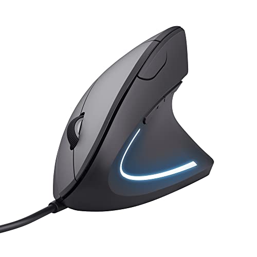 TRUST Souris filaire ergonomique VERTO - Noire