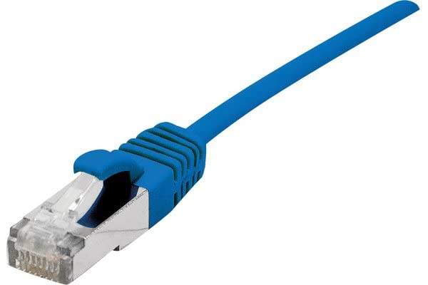 Cordon RJ45 catégorie 6A S/FTP LSOH Ultra Fin bleu - 5 m
