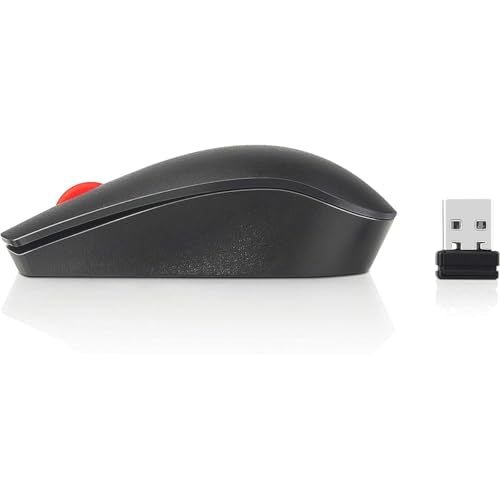 Lenovo ThinkPad Essential Wireless Mouse - Souris - laser - 3 boutons - sans fil - 2.4 GHz - récepteur sans fil USB - ThinkRed