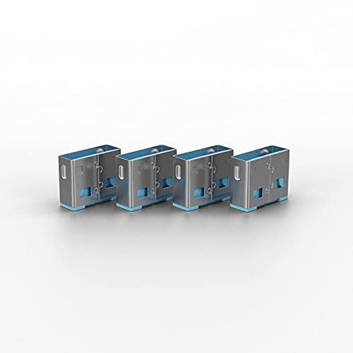 LINDY Clé USB et 4 bloqueurs de ports USB Bleu
