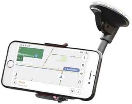 MOBILIS Support à ventouse pour voiture avec clip smartphone - Noir