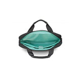 URBAN FACTORY Toploading bag made of recycled Nylon r-PET Reinforced notebook compartment Flat front pocket with zip Back patch