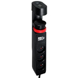 Multiprise 3 prises à pincer avec interrupteur - chargeur USB - 2 m