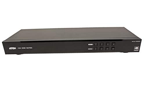 Commutateur matriciel HDMI 4K 4x4 - Commutateur de matrice AV - 10,2 Gbit/s - 340 MHz - 4096 x 2160 pixels - Noir - Métal