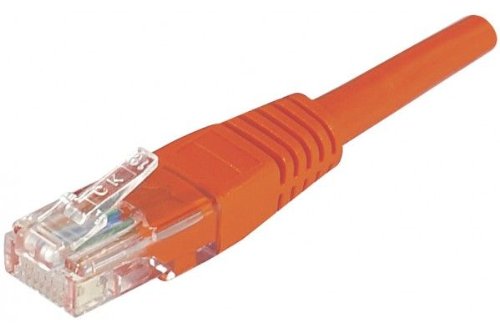 Cordon RJ45 catégorie 5e U/UTP rouge CCA - 0,15 m